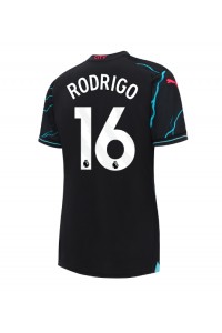 Manchester City Rodri Hernandez #16 Jalkapallovaatteet Naisten Kolmaspaita 2023-24 Lyhythihainen